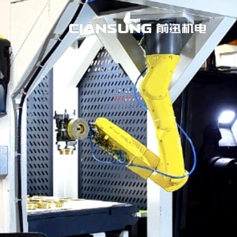 發(fā)那科吊臂式沖床機械手上下料工作站