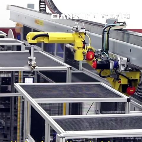 發(fā)那科頂吊機器人上下取送料工作站