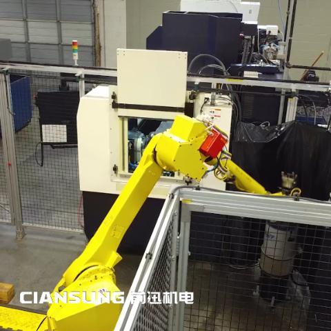 發(fā)那科機械手數控車床輸送料工作站