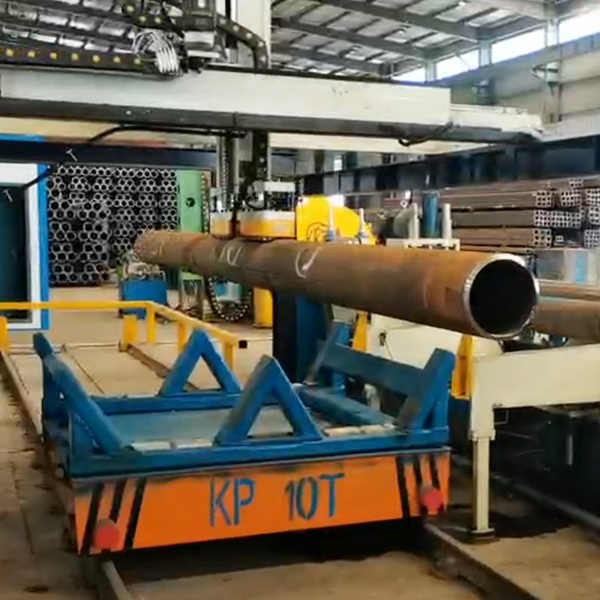 管材全自動(dòng)雙頭伺服倒角機(jī)（上下料,切斷,車內(nèi)孔,修端面,碼垛）